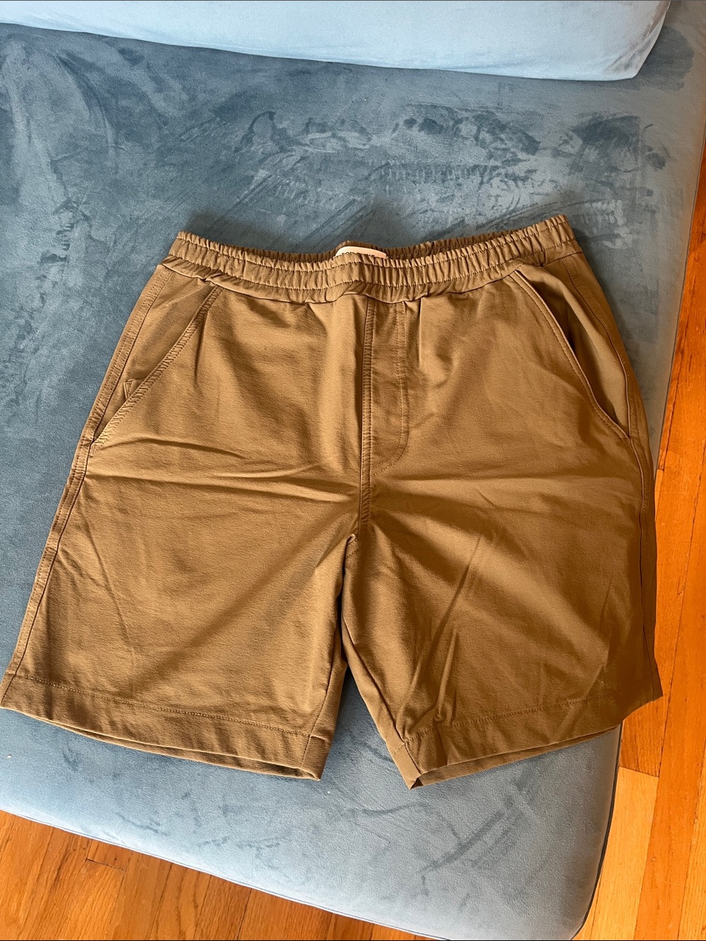 Men's Elastic-Waist Olive Hybrid Shorts
